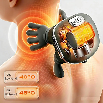 Aedwdpe Electric Bionic Hand Neck & Shoulder Massager - 3D Kneading, Heating, Rechargeable Battery Powered, Wireless, Portable, Adjustable Speed, Lightweight, Unisex, Multi-Area Pain Relief, Easy Control, Sohochic