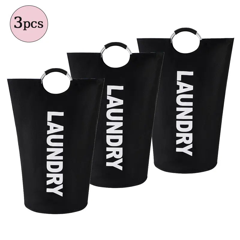 90L Waterproof Collapsible Laundry Bag - Heavy-Duty 600D Oxford Fabric Storage Solution with Reinforced Handles for Home, Bathroom, and Dorm Use (Ideal for Sports, Outdoor, Camping, and Picnics)