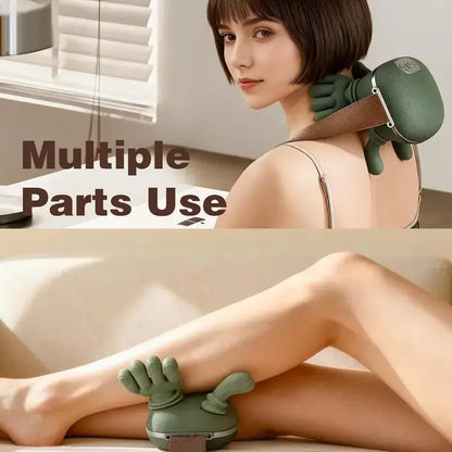 Aedwdpe Electric Bionic Hand Neck & Shoulder Massager - 3D Kneading, Heating, Rechargeable Battery Powered, Wireless, Portable, Adjustable Speed, Lightweight, Unisex, Multi-Area Pain Relief, Easy Control, Sohochic